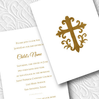 Invitación Confirmación del bautismo 1ª Cruz de Oro de la Com