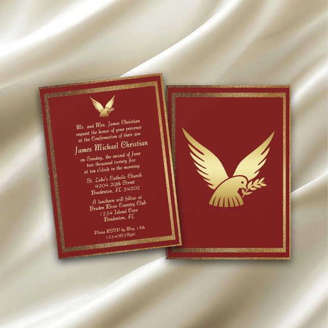 Invitación Confirmación Gold Dove (Subido por el creador)