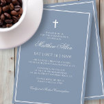 Invitación Confirmación Para Él | Elegante Cruz Clásica<br><div class="desc">Compuesto por una elegante tipografía de guion serif y cursiva sobre el marco con una elegante cruz. Este diseño es atemporal,  clásico y elegante. Esto es diseñado por Select Fiesta Supplied Supplied,  exclusivo para Zazzle. Disponible aquí: http://www.zazzle.com/selectpartysupplies</div>