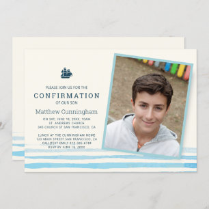 Invitación Confirmación simple  Niño