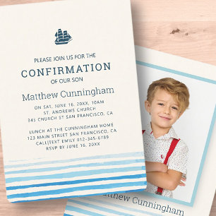 Invitación Confirmación simple   Niño