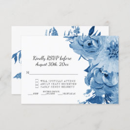 Invitación Confirmar asistencia Boda floral moderna acuarela