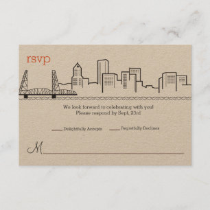 Invitación Confirmar asistencia Boda Panorama de Portland