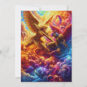 Invitación Conflicto celestial colorido Pintura abstracta