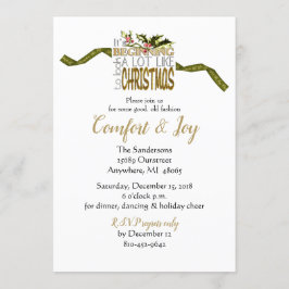 Invitación Confort y alegría de los navidades