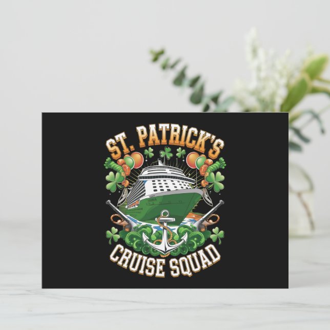 Invitación Confrontación de la familia St Patrick's Day Cruis (Anverso de pie)