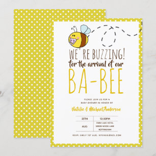 Invitación CONGELACIÓN por LLEGAR A BA BEE Baby Shower Amaril