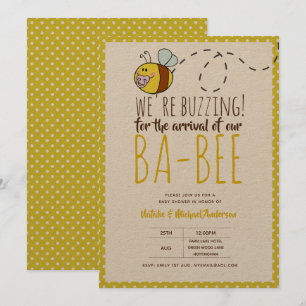Invitación CONGELACIÓN por LLEGAR A BA BEE Baby Shower Amaril