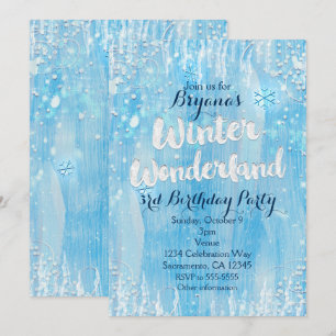 Invitación congelada país de las maravillas del