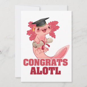 Invitación CONGRAMAS DE GRADUACIÓN AXLOTL ALOTL AXOLOTL Class
