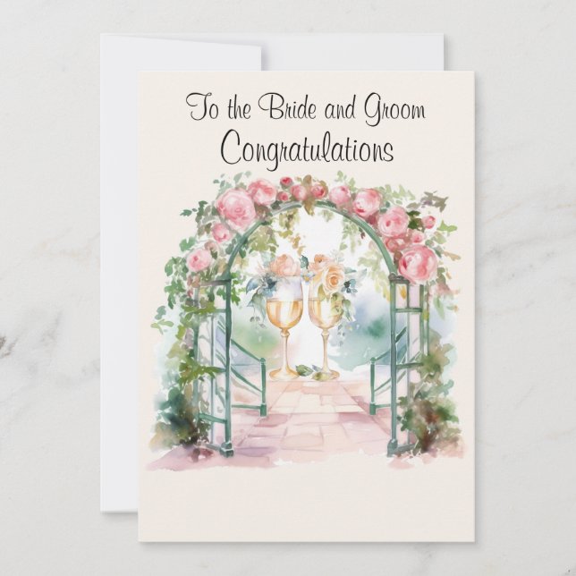 Invitación Congratulation Card to The Bride and Groom (Anverso)