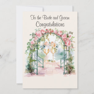 Invitación Congratulation Card to The Bride and Groom