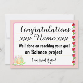 Invitación Congratulations Fantastic Effort Today Card