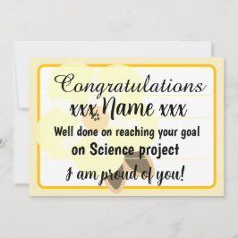 Invitación Congratulations Fantastic Effort Today Card