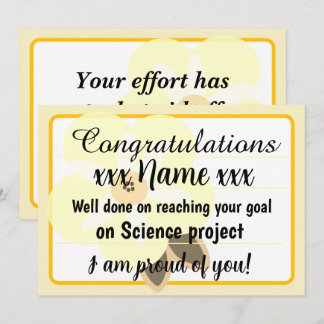 Invitación Congratulations Fantastic Effort Today Card