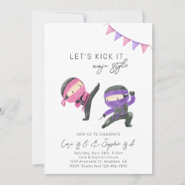 Invitación conjunta de cumpleaños a Ninja | Chica 