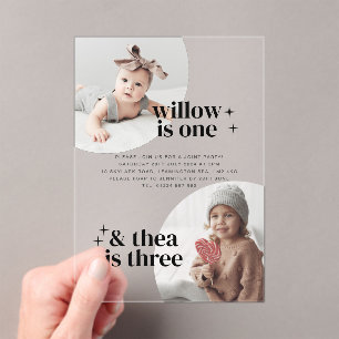 Invitación conjunta de cumpleaños con arcos