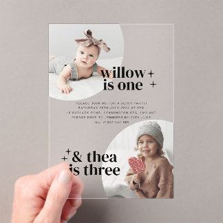 Invitación conjunta de cumpleaños con arcos