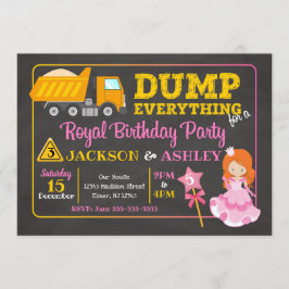 Invitación conjunta de cumpleaños de Construcción