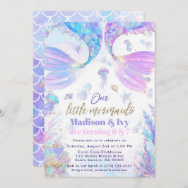 Invitación conjunta de cumpleaños de nuestras pequ