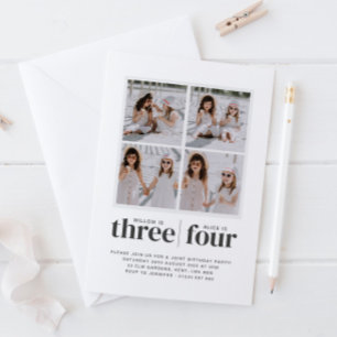 Invitación conjunta de cumpleaños para hermanas co