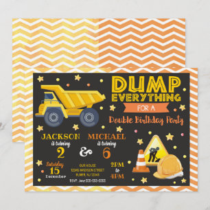 Invitación conjunta de cumpleaños para hermanos