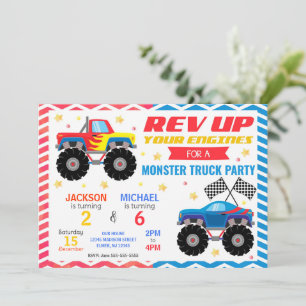 Invitación conjunta de cumpleaños para hermanos co
