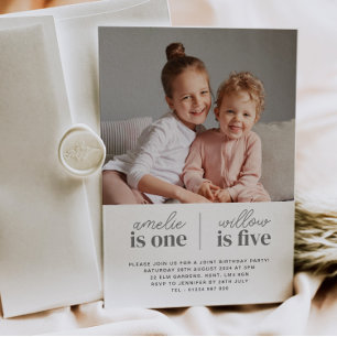 Invitación conjunta de cumpleaños para niñas - Gui