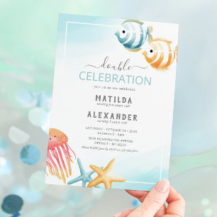 Invitación conjunta de cumpleaños para niños bajo