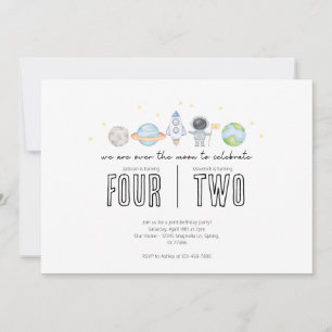 Invitación conjunta de cumpleaños - Tema espacial