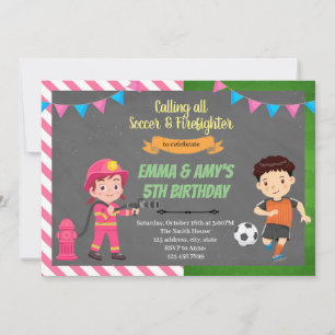 Invitación conjunta de fútbol y bomberos
