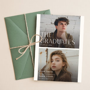 Invitación conjunta de graduación para graduados m