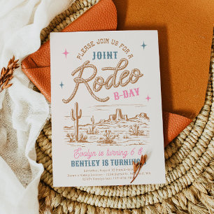 Invitación conjunta de rodeo por cumpleaños