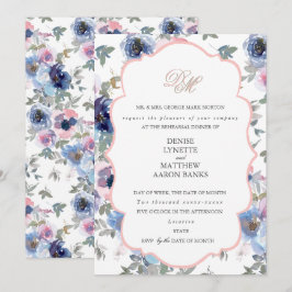 Invitación Conjunto de Boda Tierno Rosa Gossamer