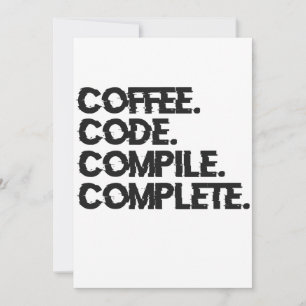 Invitación Conjunto de código de café Programador divertido c