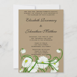 Invitación Conjunto de flores de margaritas Gerber blancas vi