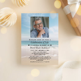 Invitación Conmemoración del funeral de la foto de la vida en