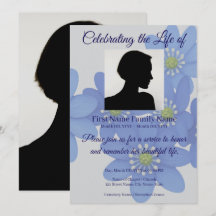 invitación conmemorativa azul real