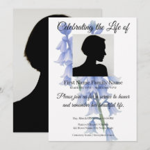 invitación conmemorativa de bluebell