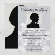 Invitación conmemorativa de flor gris