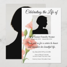 Invitación conmemorativa de flores