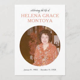 invitación conmemorativa de fotos de círculo centr