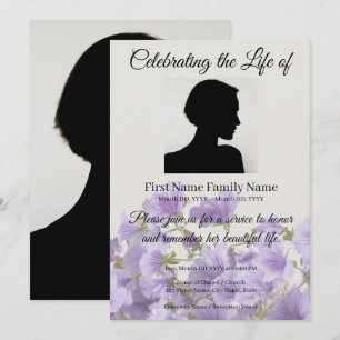Invitación conmemorativa de geranio