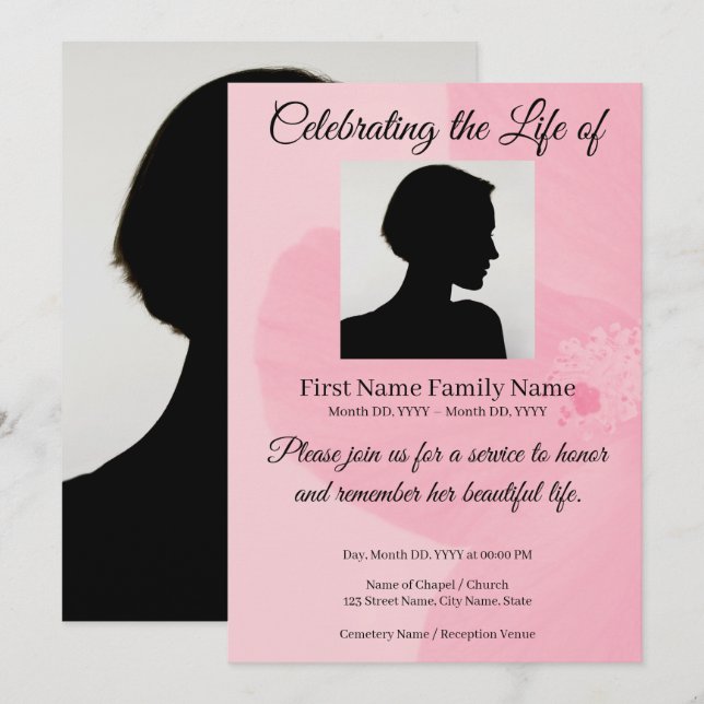 invitación conmemorativa de hibisco (Anverso / Reverso)