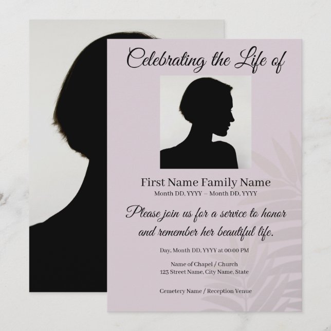 invitación conmemorativa de hoja (Anverso / Reverso)