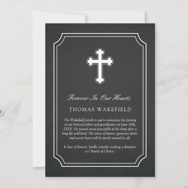 Invitación conmemorativa de la Cruz Blanca de Pied (Anverso)