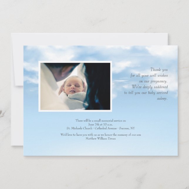 Invitación conmemorativa de la muerte (Anverso)