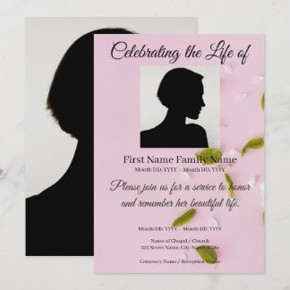 invitación conmemorativa de pétalos