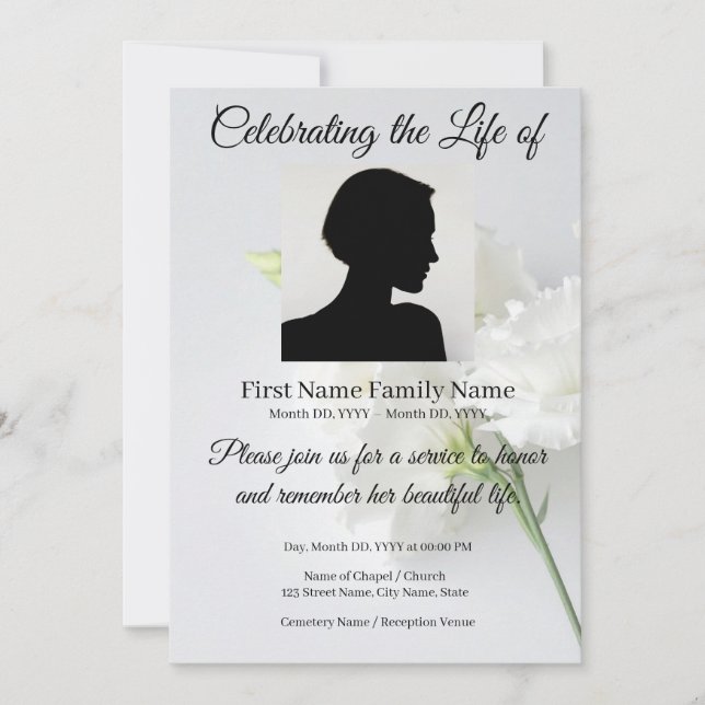 Invitación conmemorativa de rosa (Anverso)