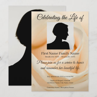 Invitación conmemorativa de rosa